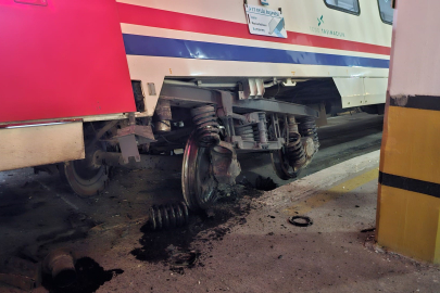 Bandırma'da tren kazası ucuz atlatıldı