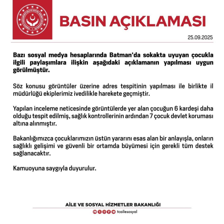 Aile ve Sosyal Hizmetler Bakanlığı