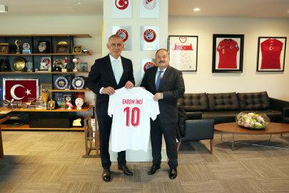 Seyhan Kaymakamı Ekrem İnci’den TFF Başkanı Hacıosmanoğlu’na ziyaret