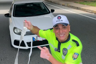 Trafik kurallarını mizahla anlatan polis memuruna disiplin cezası
