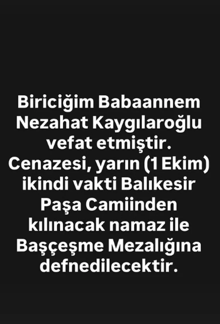 Oyuncu Uraz Kaygılaroğlu'nun acı günü Babaannesi vefat etti 3