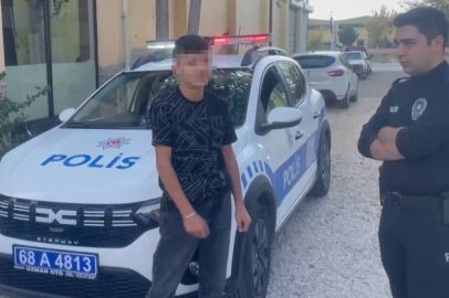 Aksaray’da 14 yaşındaki çocuk patronunun aracını kaçırıp kız arkadaşıyla gezmeye çıktı! Polis kovalamacasıyla yakalandı