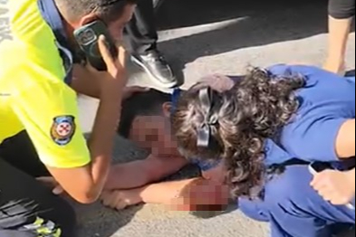 Mersin Tarsus’ta polis memuruna otomobil çarptı