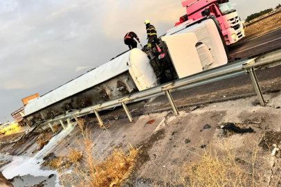 Şanlıurfa'da mazot yüklü tanker otomobile çarptı: 6 yaralı