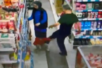 Eskişehir’de markette çocuğunu tekmeleyen baba tutuklandı