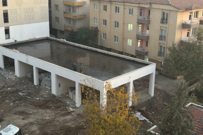 Malatya’da yağış sonrası inşaat alanı sular altında kaldı