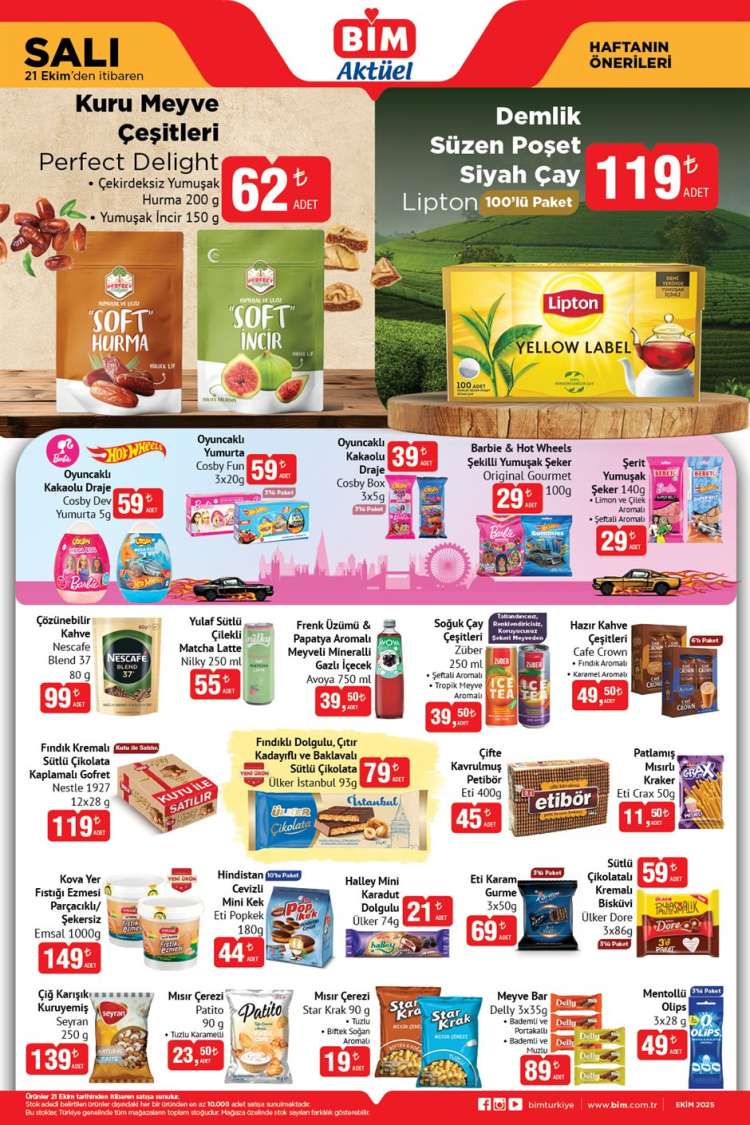 bim market 21 ekim salı aktüel ürünler kataloğu