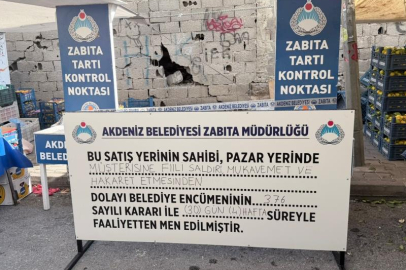 Mersin’de pazar esnafına 30 gün tezgah kapatma cezası