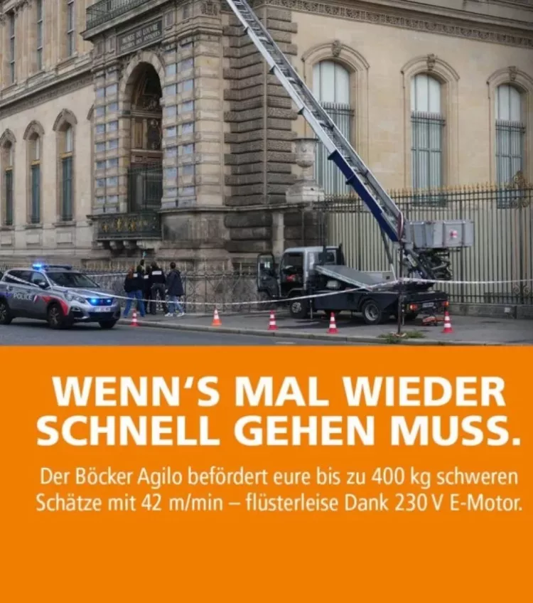 Louvre soygununda kullanılan asansörün üreticisinden akılalmaz reklam 'Hızlı hareket etmeniz gerektiğinde...' 2
