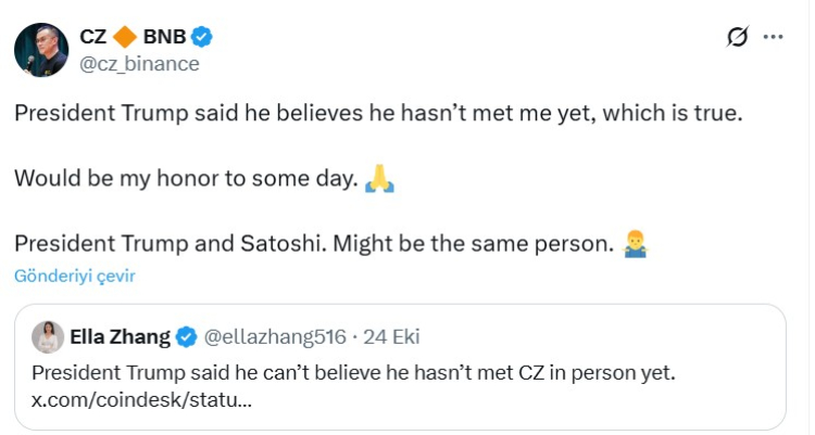 Binance kurucusu CZ’den çarpıcı iddia “Donald Trump, Satoshi Nakamoto olabilir” 2