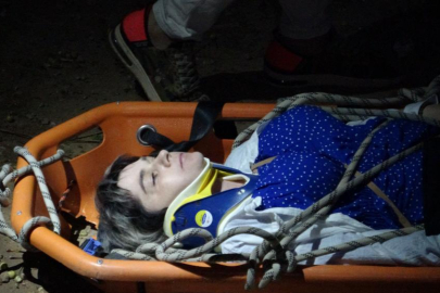 İnşaat çukuruna düşen turist kurtarıldı