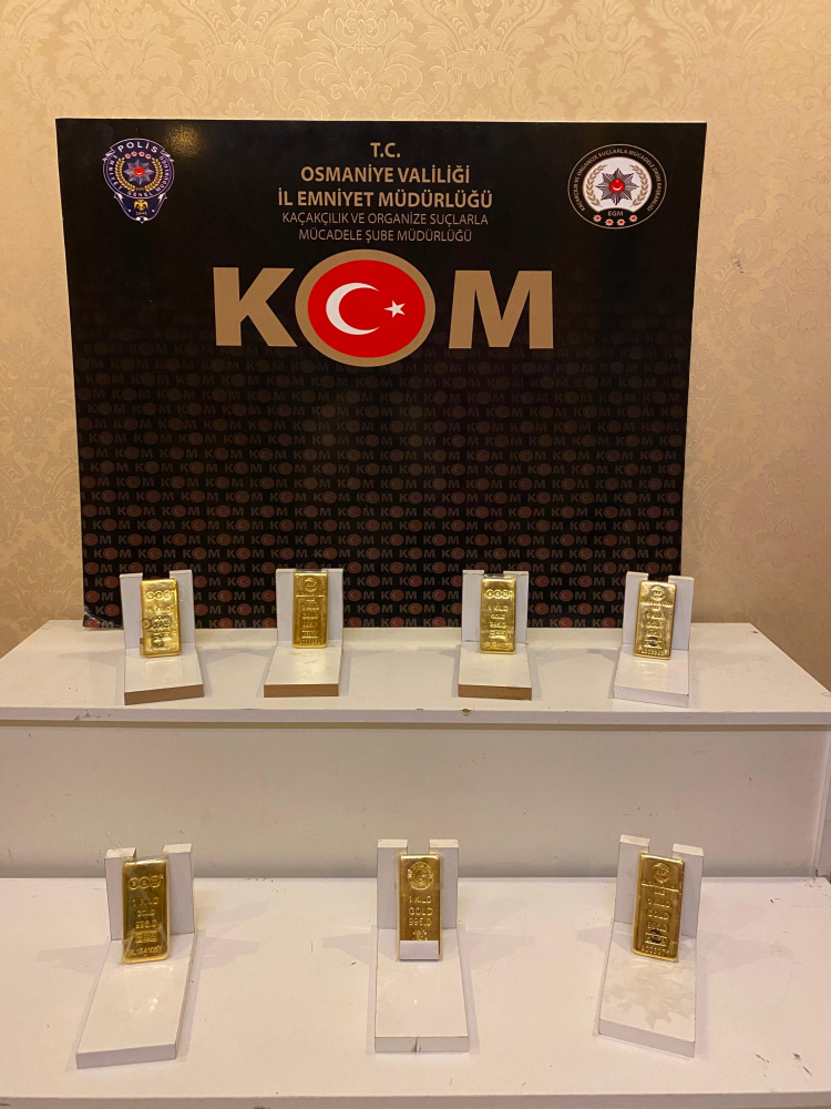 Osmaniye'de 7 kilo altın ele geçirildi 2 gözaltı 2
