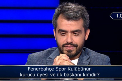 Kim Milyoner Olmak İster’de 1 Milyonluk Fenerbahçe sorusu! Fenerbahçe’nin ilk başkanı kim çıktı? İşte doğru cevap!