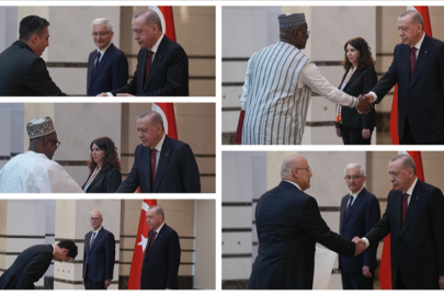 Erdoğan, Lübnan, Gana, Filistin, Gine ve Japonya Büyükelçilerini kabul etti