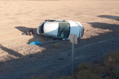 Konya'da otomobil takla attı: 6 yaralı