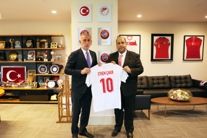 Hatayspor Başkanı Ethem Çakır’dan TFF Başkanı Hacıosmanoğlu’na ziyaret