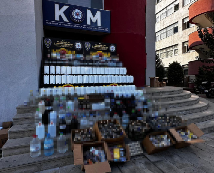 Adana’da kaçak içki operasyonu 16 şüpheli gözaltında 2