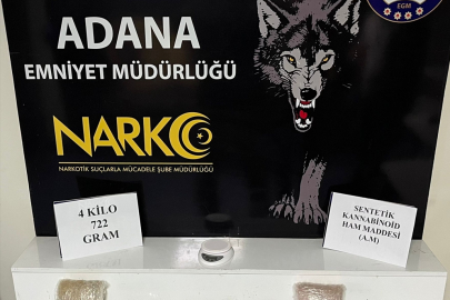 Adana’da 4,7 kilo sentetik uyuşturucu ele geçirildi