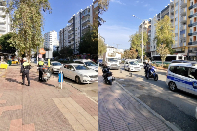 Kaldırımları işgal eden araçlara baskın denetim