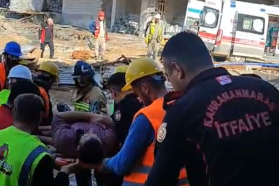 Kahramanmaraş’ta inşaatta iskele çöktü: 1 Yaralı