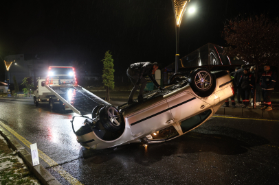 Nevşehir’de ilginç kaza: Sürücü takla atan aracı bırakıp kaçtı
