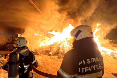 Aksaray’da geri dönüşüm tesisinde korkutan yangın