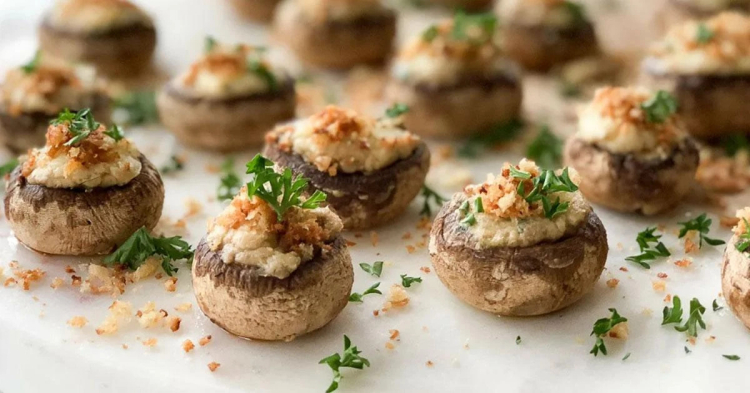 Sarımsak Soslu Kaşarlı Mantar 