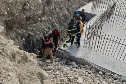 Defne’de inşaat temeline düşen şahıs yaralandı