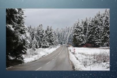 Bolu'nun yüksek kesimlerinde kar kalınlığı 10 santimetreye ulaştı