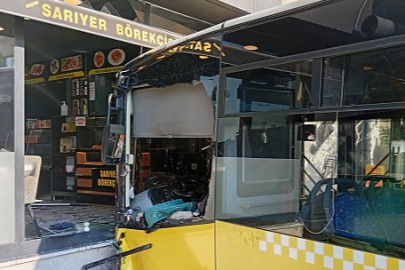 Üsküdar’da İETT otobüsü börekçiye daldı: 4 yaralı