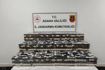 Adana'da jandarmadan kaçakçılara darbe: Binlerce paket sigara ele geçirildi