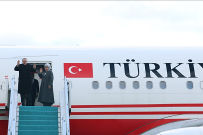 Cumhurbaşkanı Erdoğan, Türkmenistan'a gitti