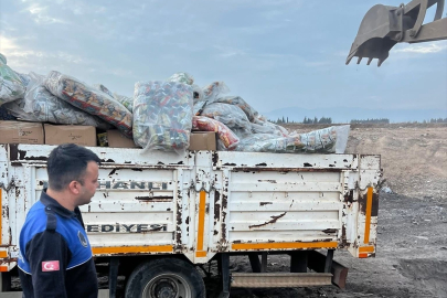 Hatay Reyhanlı'da tonlarca tarihi geçmiş ürün imha edildi