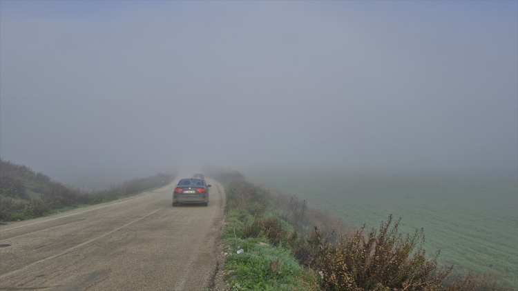 Hatay'da sis kabusu Görüş mesafesi 40 metreye kadar düştü 2