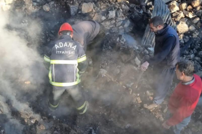 Yangında evi küle dönen yaşlı kadının cenazesine ulaşıldı