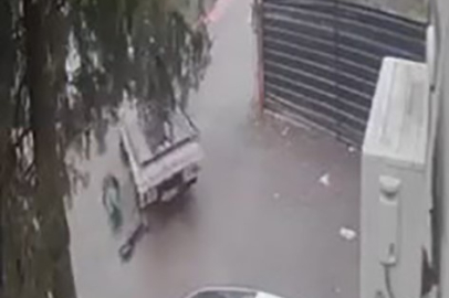 Akıl almaz kazanın güvenlik görüntüsü ortaya çıktı