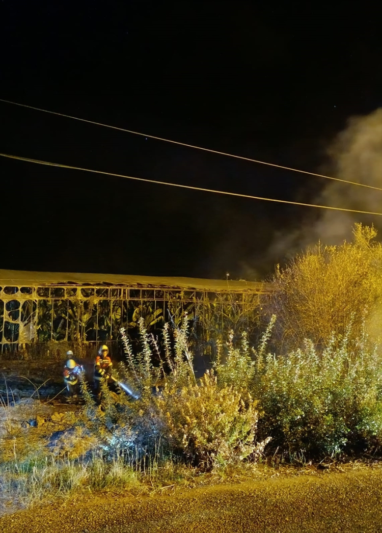 Mersin Bozyazı'da çalılık alanda başlayıp seraya sıçrayan yangın söndürüldü 2