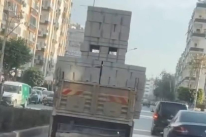 Mersin’de tehlikeli yükleme yapan kamyon sürücüsüne ceza