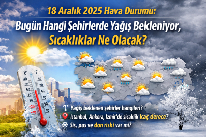 18 Aralık 2025 hava durumu: Bugün hangi şehirlerde yağış bekleniyor, sıcaklıklar ne olacak?