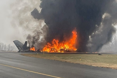 ABD’de havaalanına iniş yapan özel jet düştü