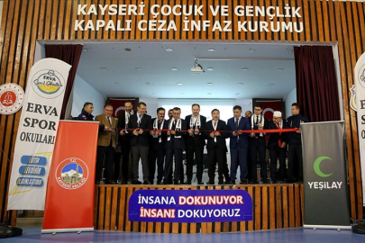 Kayseri'deki Çocuk Cezaevi'nde Yeşilay ERVA Spor Okulu açıldı