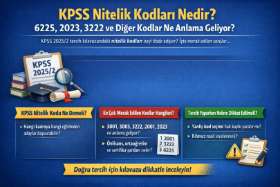 KPSS nitelik kodları nedir? 6225, 2023, 3222 ve diğer kodların anlamı