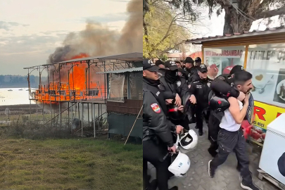 Adana’daki Amerikan Adası’nda kaçak yapılar yıkılıyor: Tepki, yangın ve gözaltı