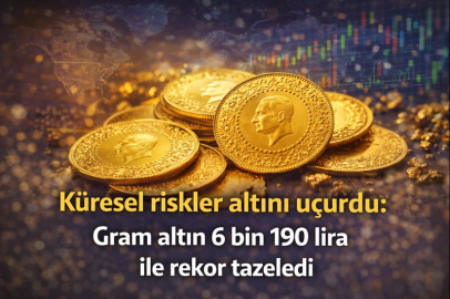 Küresel riskler altını uçurdu: Gram altın 6 bin 190 lira ile rekor tazeledi