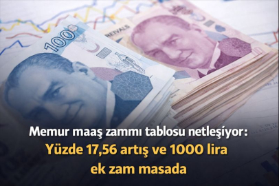 Memur maaş zammı tablosu netleşiyor: Yüzde 17,56 artış ve 1000 lira ek zam masada