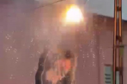 Hatay’da elektrik kabloları havai fişek gibi patladı