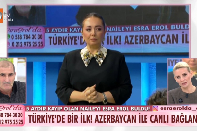 Azerbaycan’da kayıp olan Naile Şirinova Türkiye’de Esra Erol’da bulundu! İki ülke canlı yayında bir araya geldi