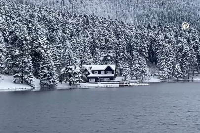 GÖLCÜK TABİAT PARKI’NDA KAR YAĞIŞI SONRASI KIŞ MANZARALARI OLUŞTU