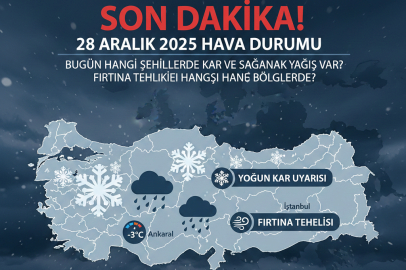 SON DAKİKA! 28 ARALIK 2025 BUGÜN HAVA NASIL OLACAK? HANGİ BÖLGELERDE YAĞIŞ VE DON RİSKİ VAR?