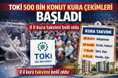 TOKİ 500 bin konut kura çekimi başladı: Hakkari ve Şırnak için kura tarihleri belli oldu!
